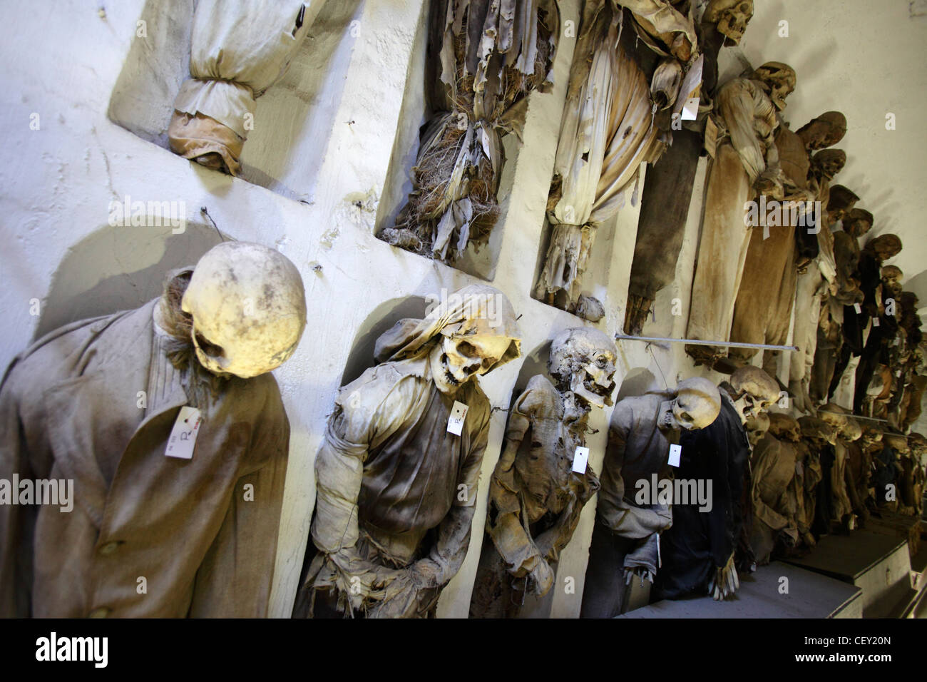 Capuchin catacombs of Palermo, Sicily, Italy Stock Photo