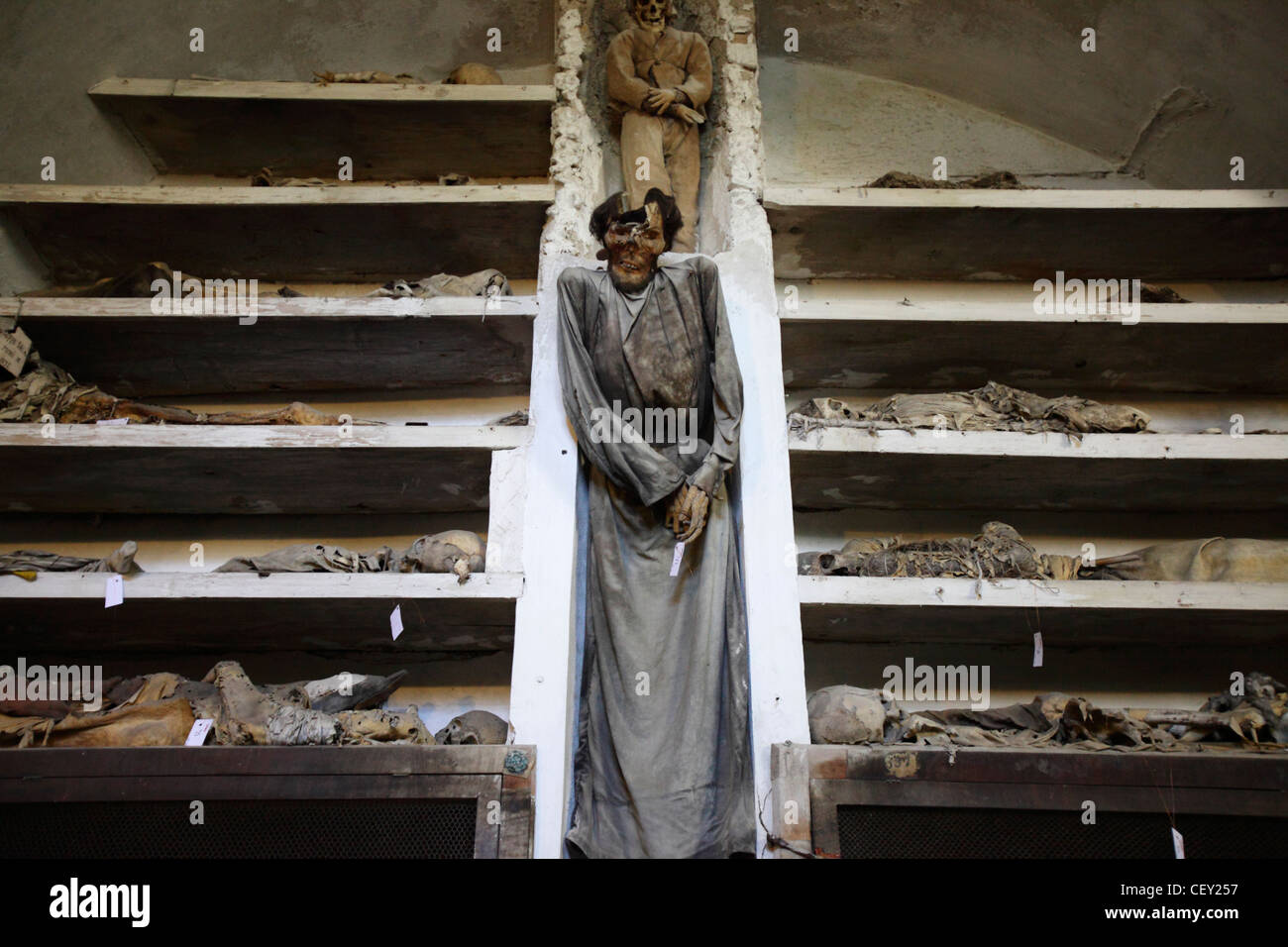 Capuchin catacombs of Palermo, Sicily, Italy Stock Photo