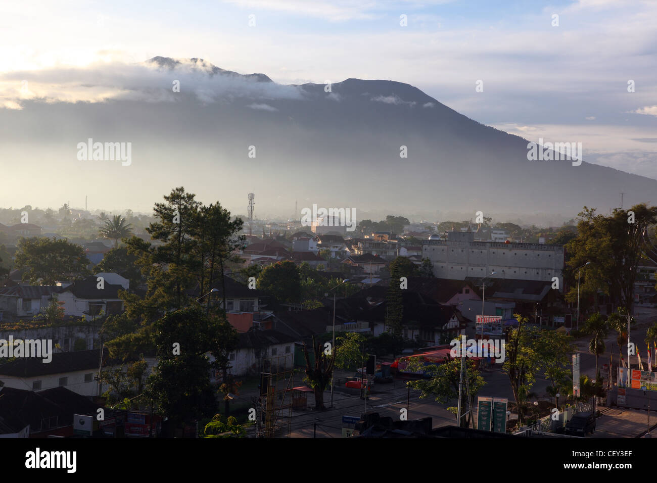 Bukittinggi and Mount Merapi. Bukittinggi, West Sumatra, Indonesia ...