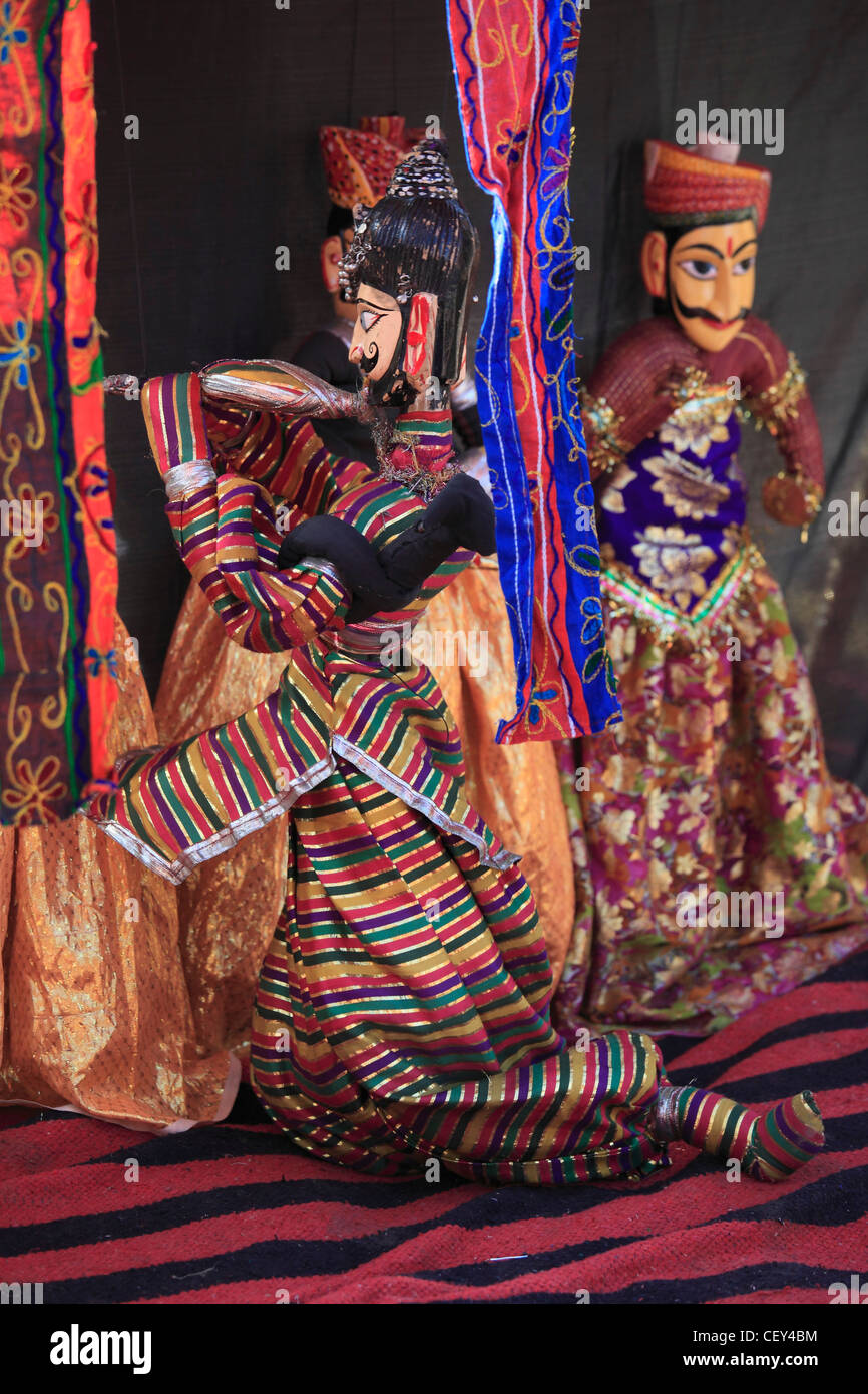 India, Rajasthan, Nagaur, puppet theatre Stock Photo Alamy