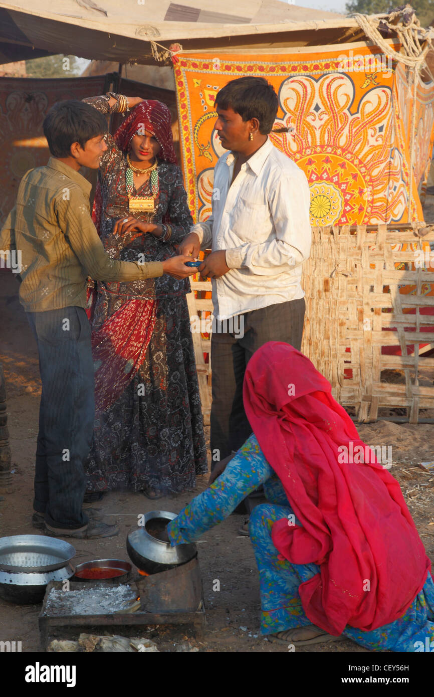 Indian people visiting Chitradurga Fort, Karnataka, India Stock