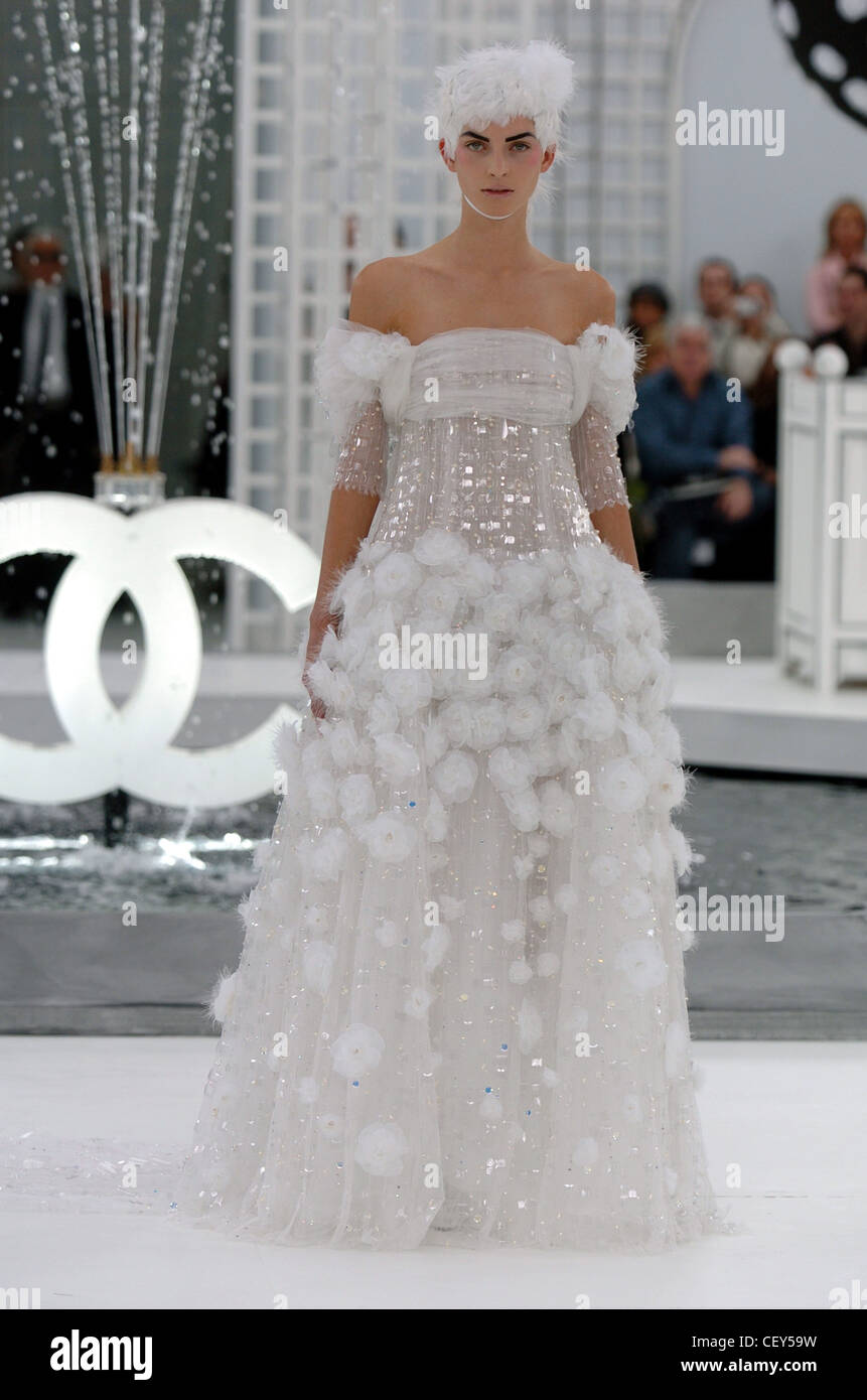 Chanel Paris Haute Couture Spring Summer Snow white off the