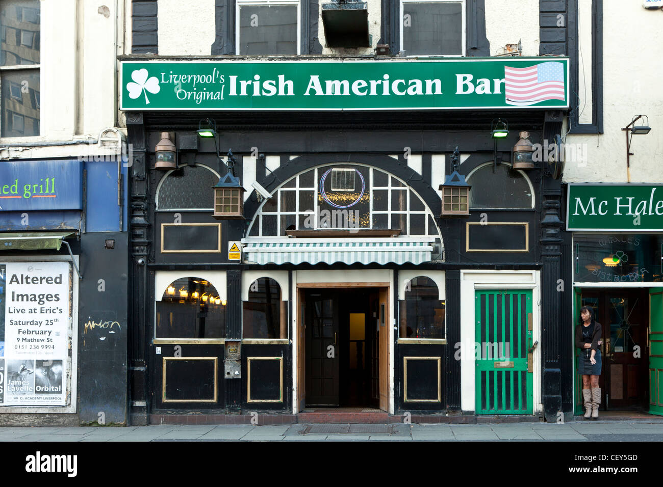 Irish American Bar, Liverpool Stock Photo