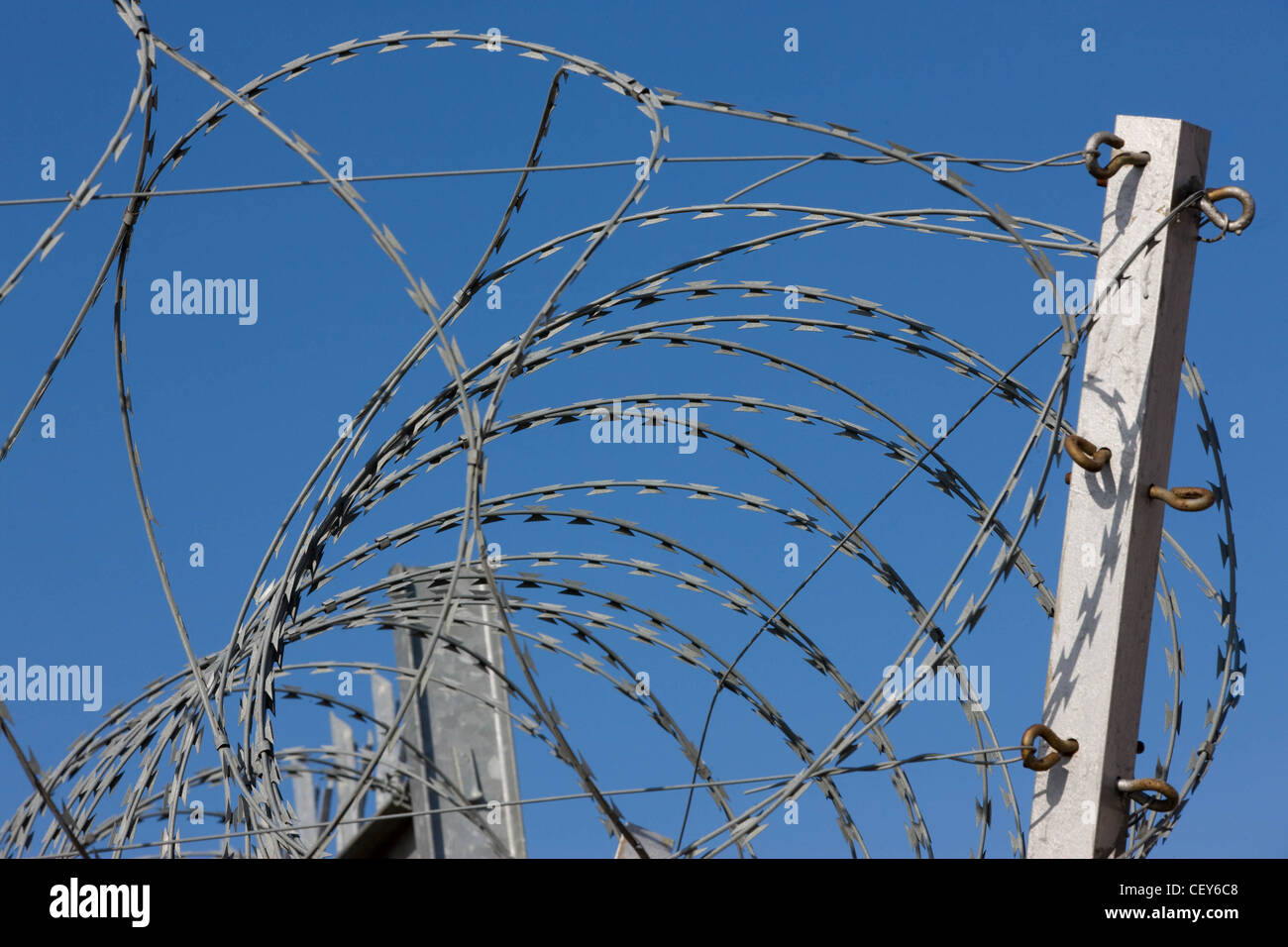 Security fencing Stock Photo