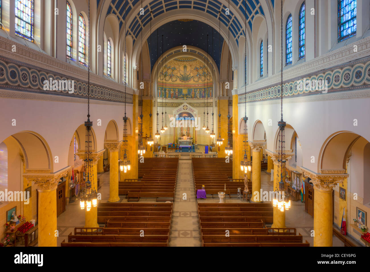 The beautiful interior of St. Mary's Church, one of the churches in the