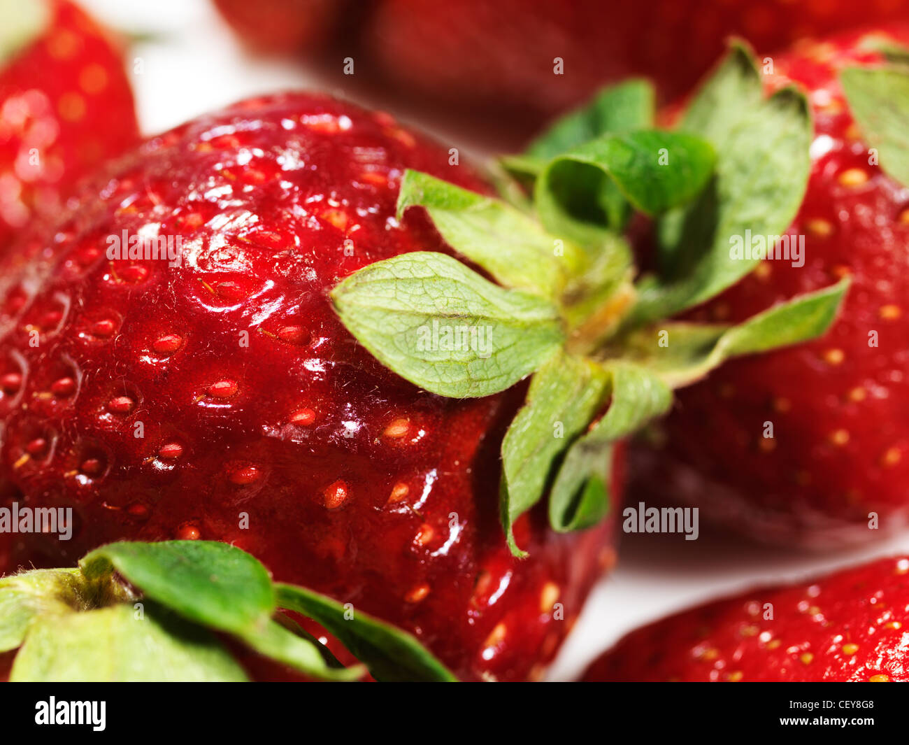 Close-up photo of a red ripe strawberry Stock Photo - Alamy