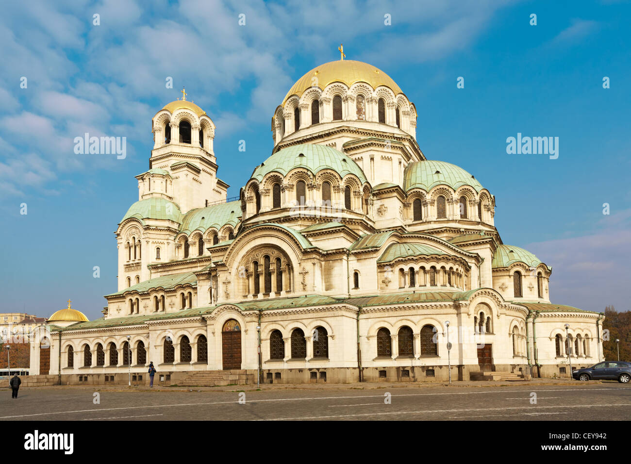 Cathedral church Alexander Nevski in the center of the Bulgarian capital Sofia Stock Photo