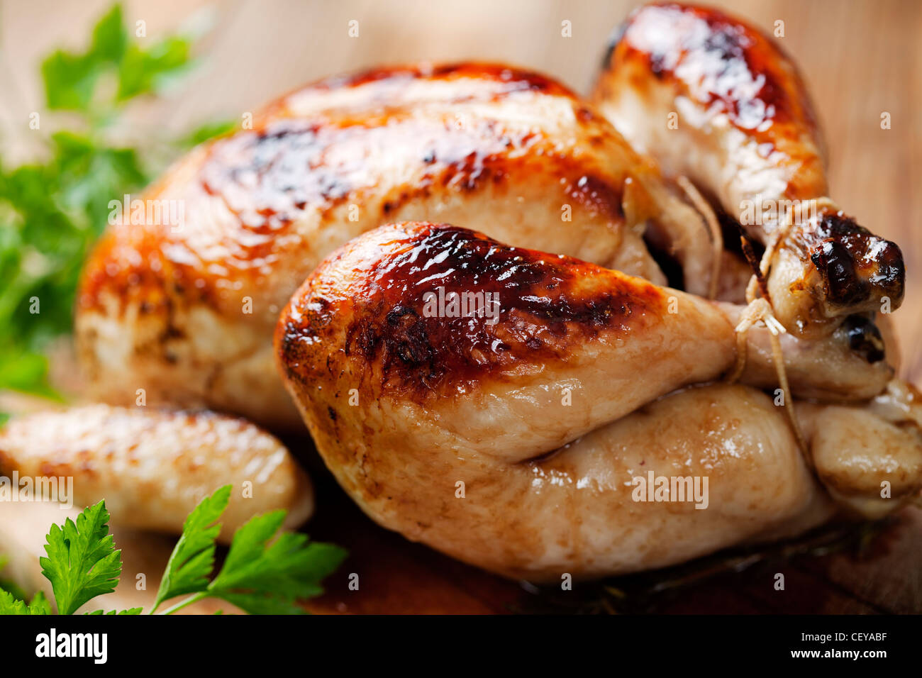 whole roasted chicken Stock Photo Alamy