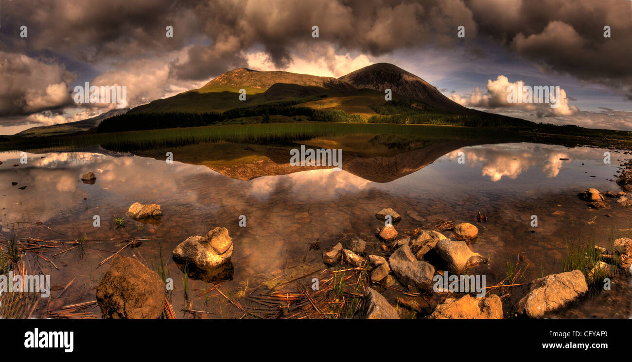 Road to Elgol, Isle of Skye, Scotland panorama landscape from Scottish inner Hebrides Stock Photo
