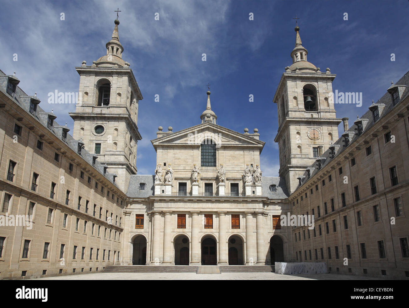 Royal Basilica of the Monastery of El Escorial, Spain Stock Photo
