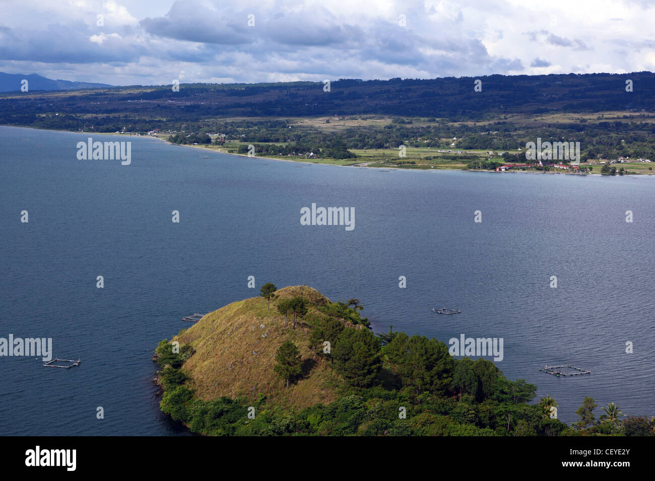 View of Lake Toba. Samosir Island, Lake Toba, North Sumatra, Sumatra, Indonesia, South-East Asia, Asia Stock Photo