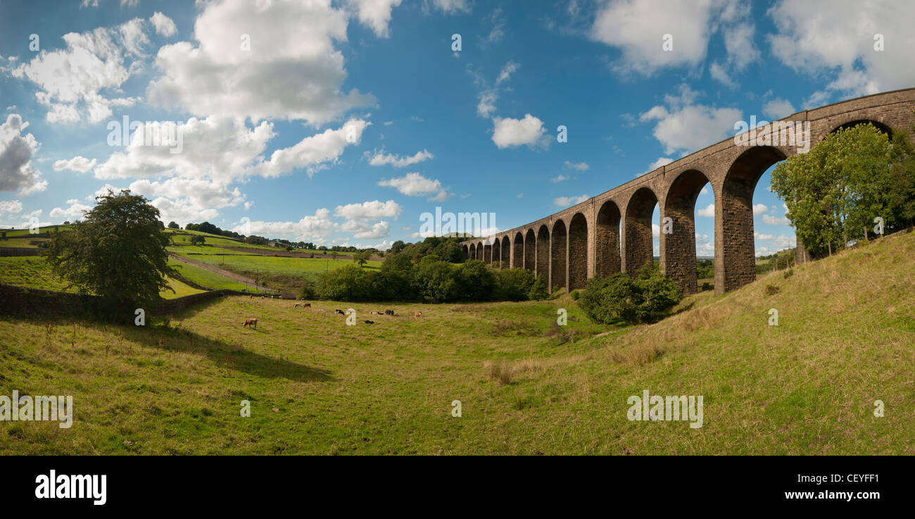 Hewenden viaduct Cullingworth West Yorkshire. Once part of the Bradford