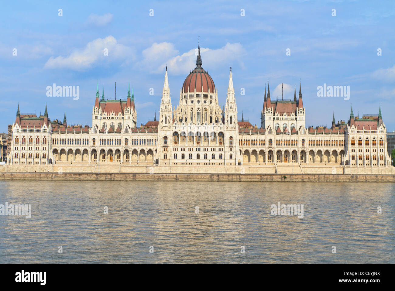 Park View of Hungarian Parliament Stock Photo