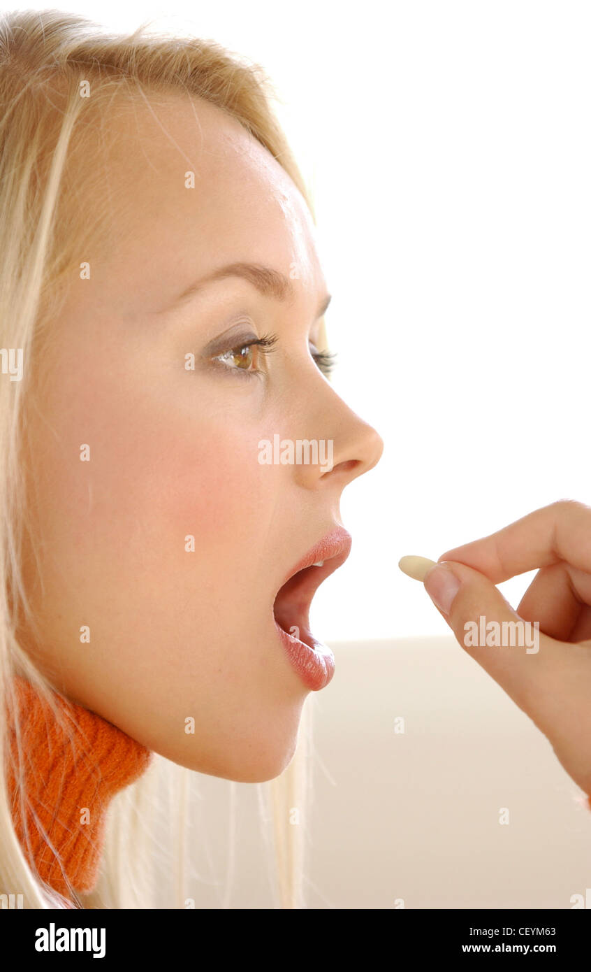 Profile Of Female Long Blonde Straight Hair Wearing Orange Polo