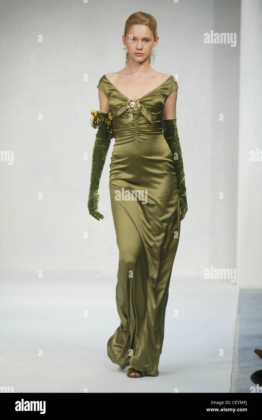 luisa beccaria green dress Luisa Beccaria Green Dress Luisa Beccaria Spring/Summer 2025 At Milan Fashion Week
