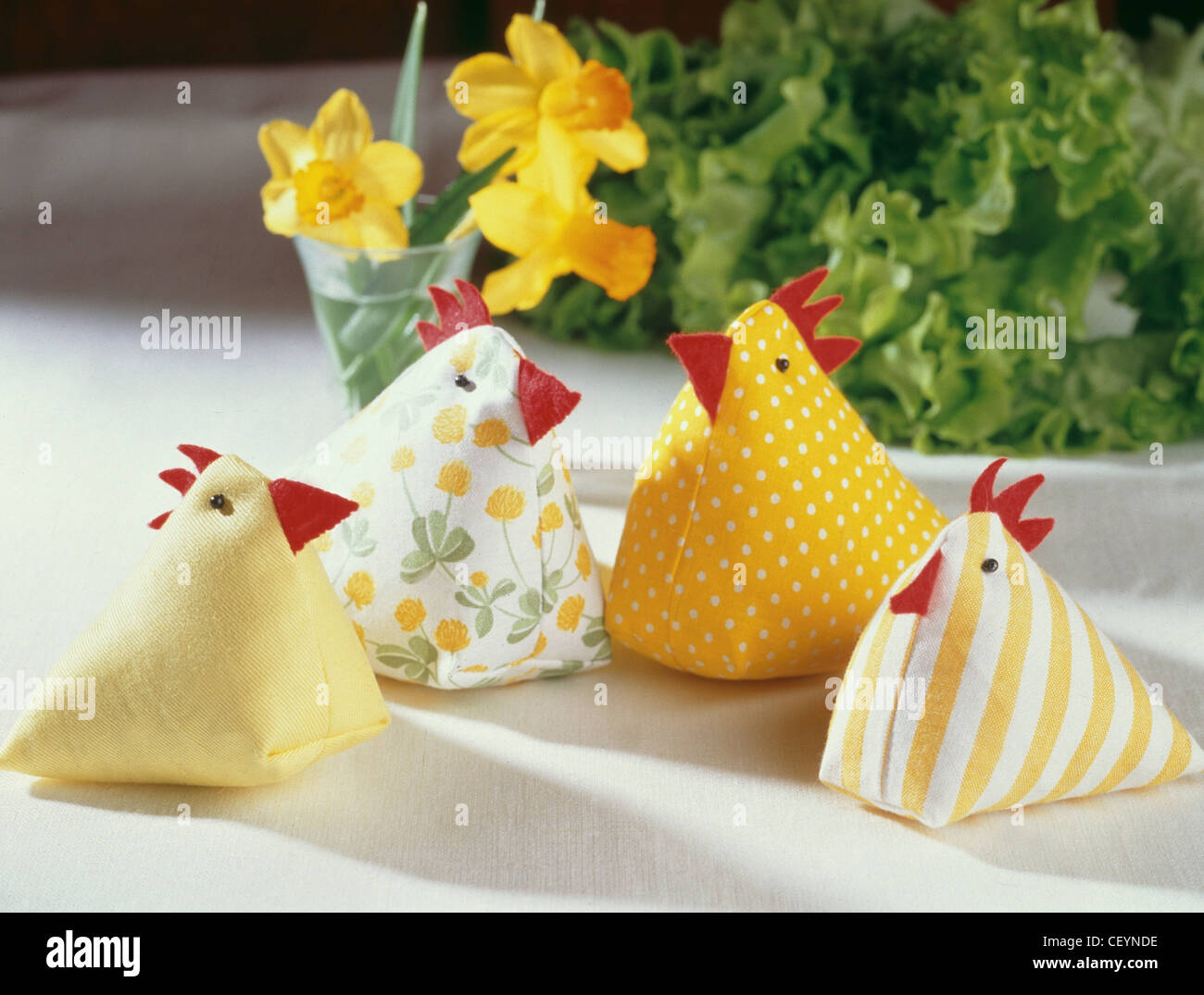 Easter Chicken Table Decorations To Make Four Fabric Chickens