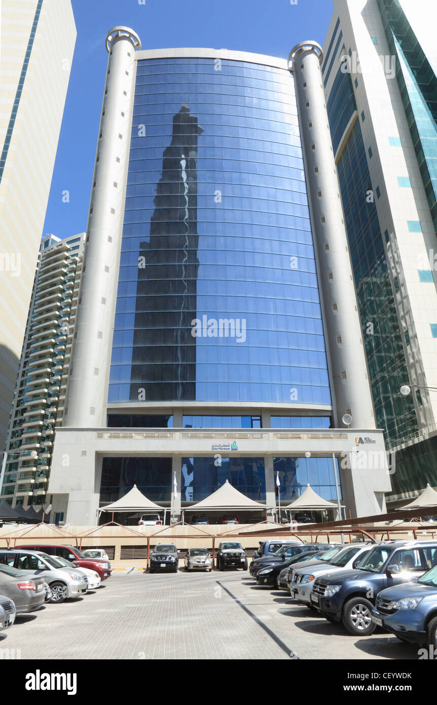 The Qatar Petroleum tower in the Dafna financial district of Doha