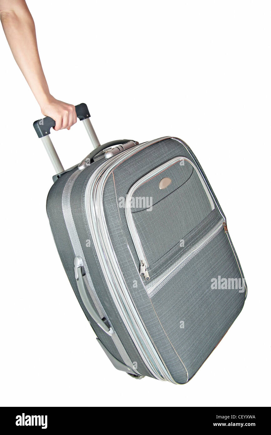 travel suitcase bag isolated Stock Photo