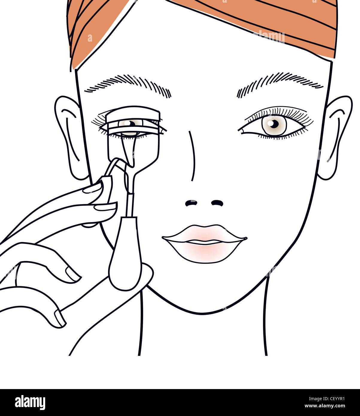 Step by Step How to apply false eyelashes Step Curl eyelashes, using