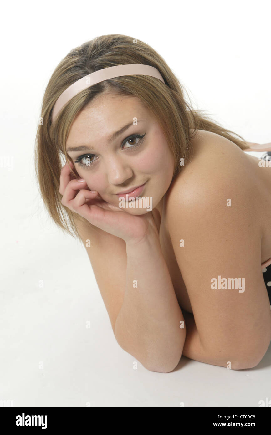 Teenage Girl Shoulder Length Dark Blonde Hair Hazel Brown Eyes