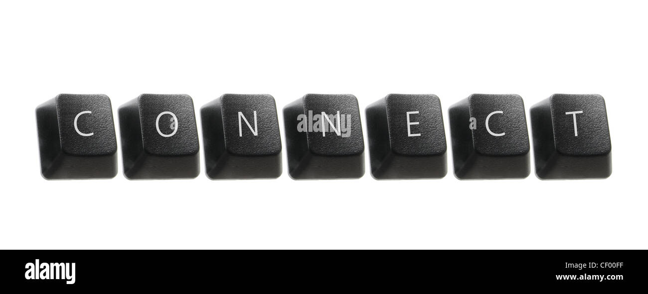 Computer Keys and Connect Concept Stock Photo