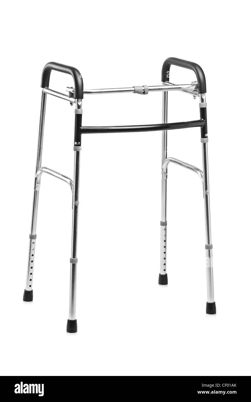 A studio shot of a walker, orthopedic equipment isolated on white background Stock Photo