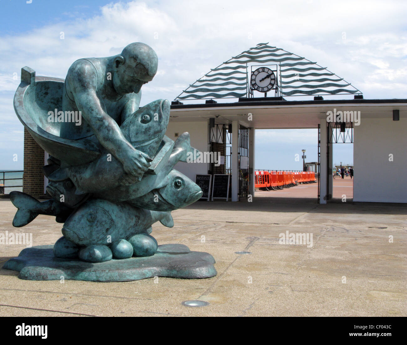 Embracing the Sea, a sculpture by John Buck, at the entrance to Deal