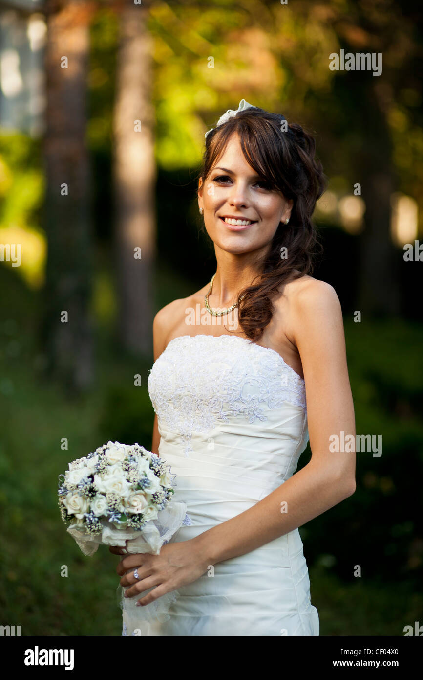 Beautiful smiles bride blonde hi-res stock photography and images - Alamy