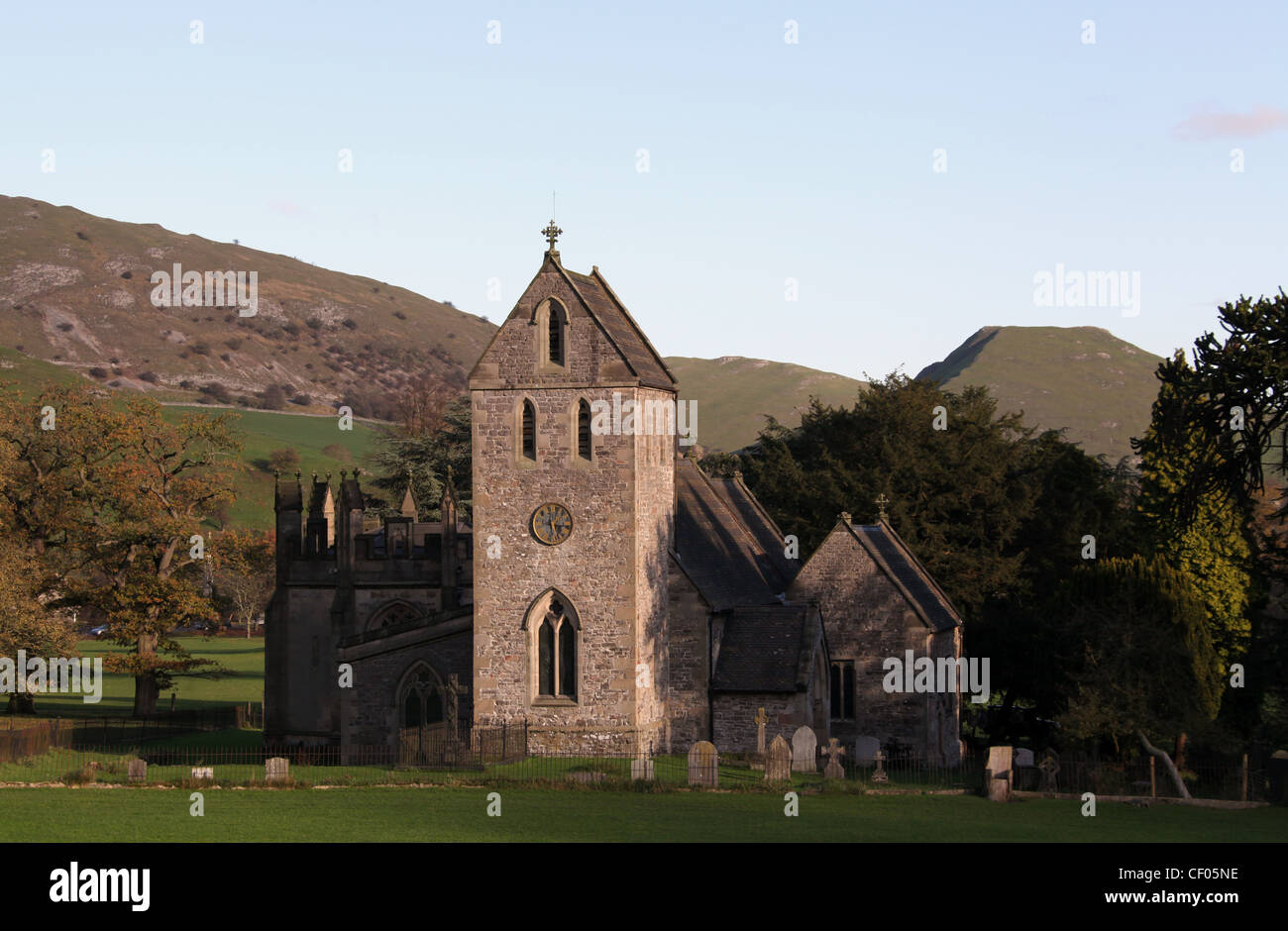 Ilam Church Of The Holy Cross In The Peak District Stock Photo - Alamy