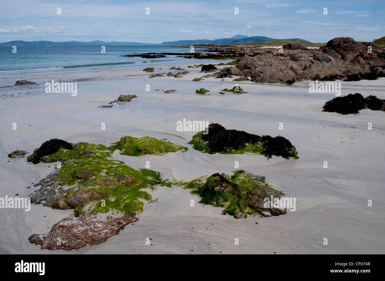 a landscape of north shore beach iona off the west coast of scotland Stock Photo
