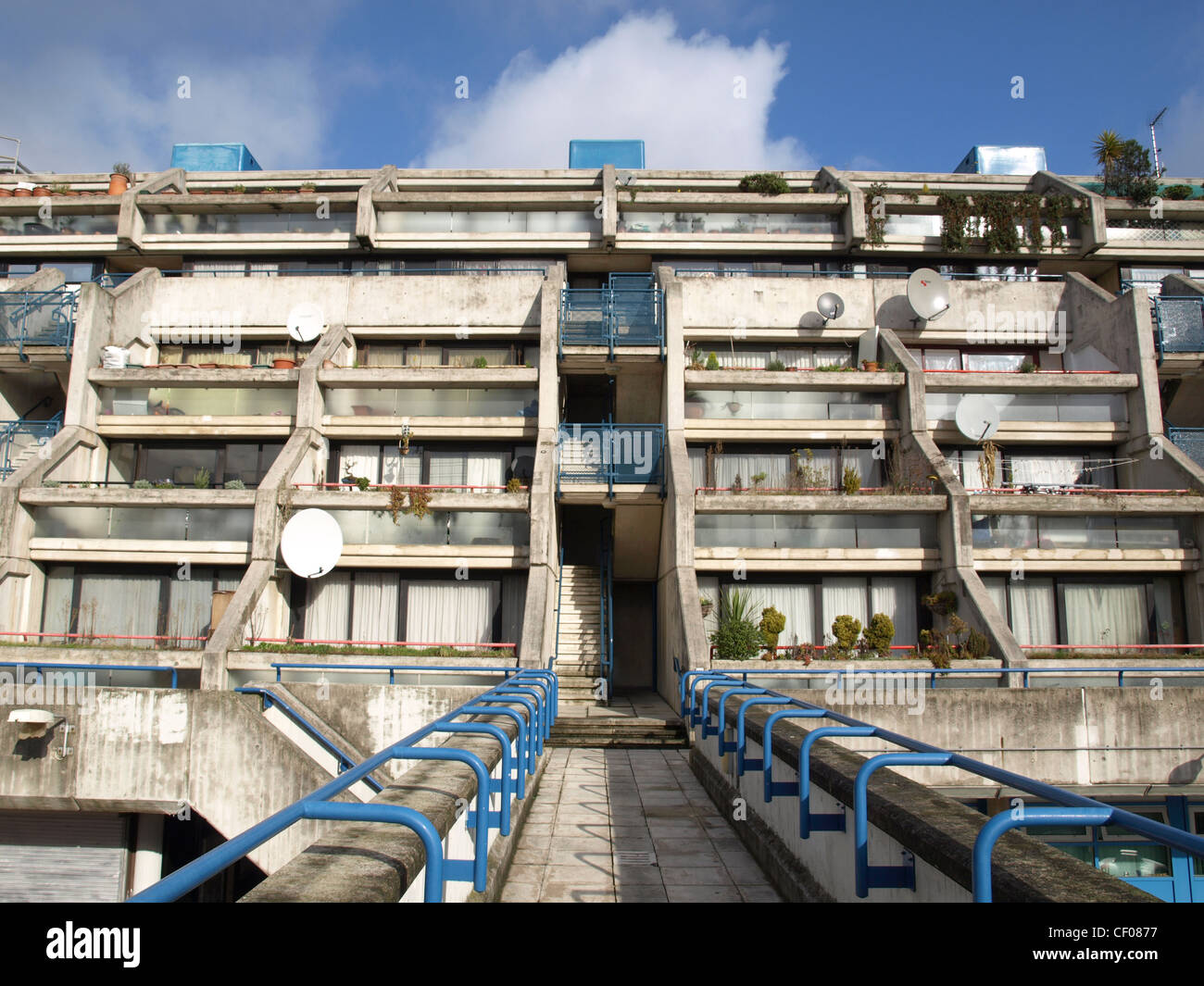 Alexandra Road housing estate iconic new brutalist architecture in