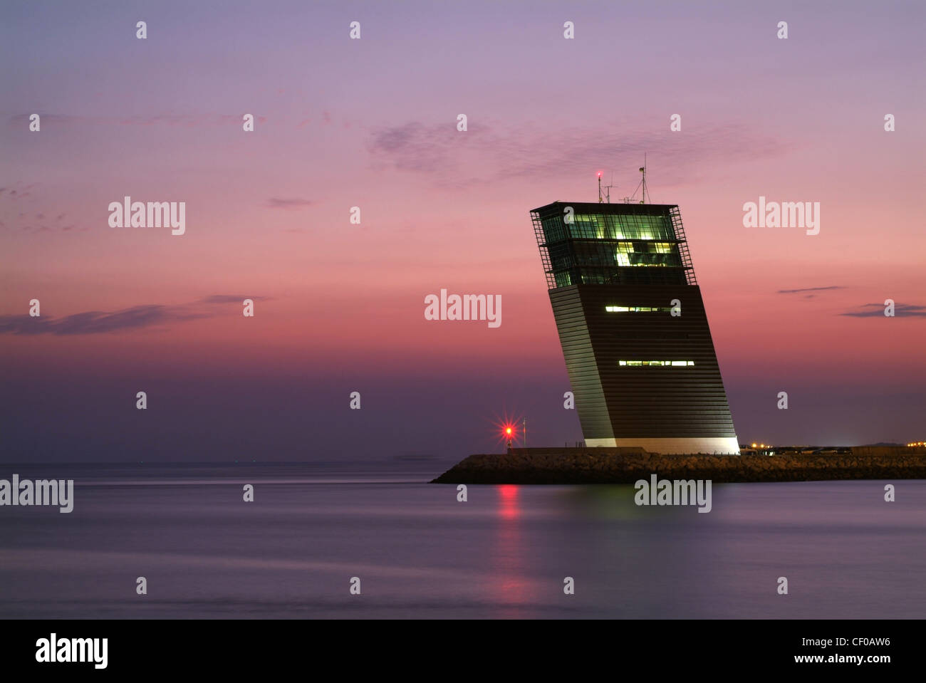 Traffic Control Tower, Alges, Lisbon Stock Photo