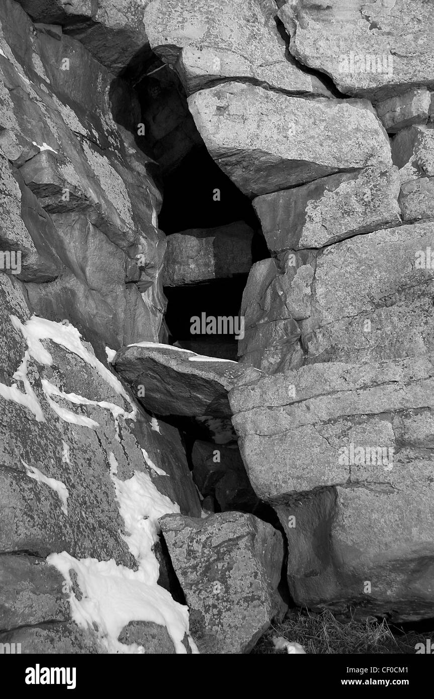 Black and White abstract image of rocks Stock Photo - Alamy