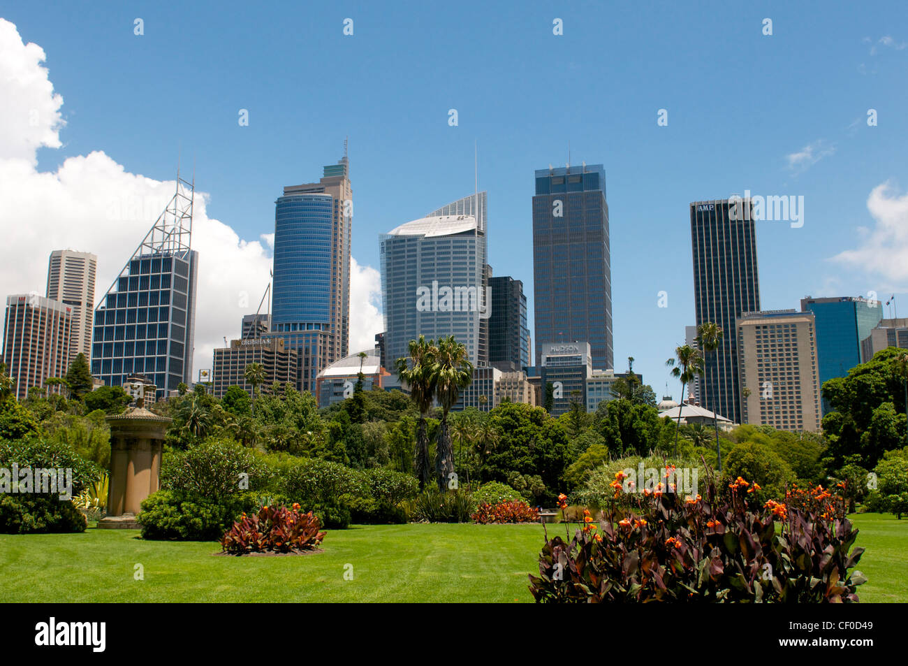 Sydney Central Business District and the Royal Botanic Gardens Australia Stock Photo