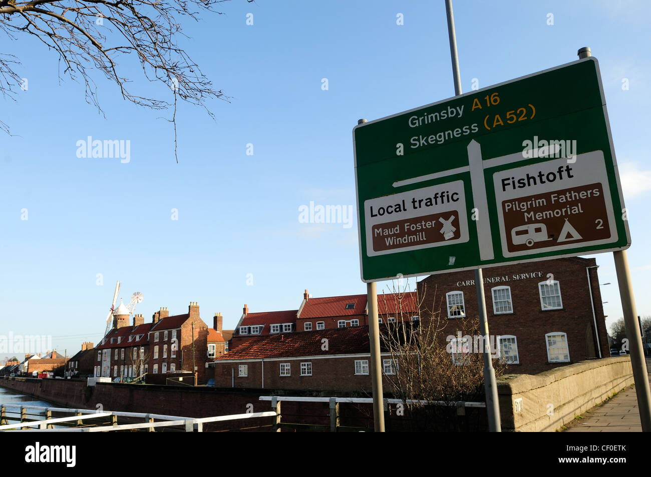 Boston Lincolnshire Traffic Sign. Stock Photo