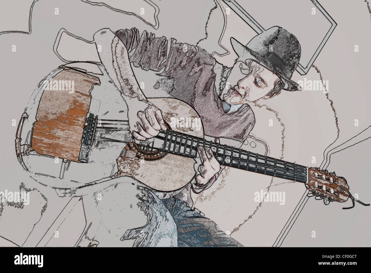 Exploding guitar music Stock Photo - Alamy