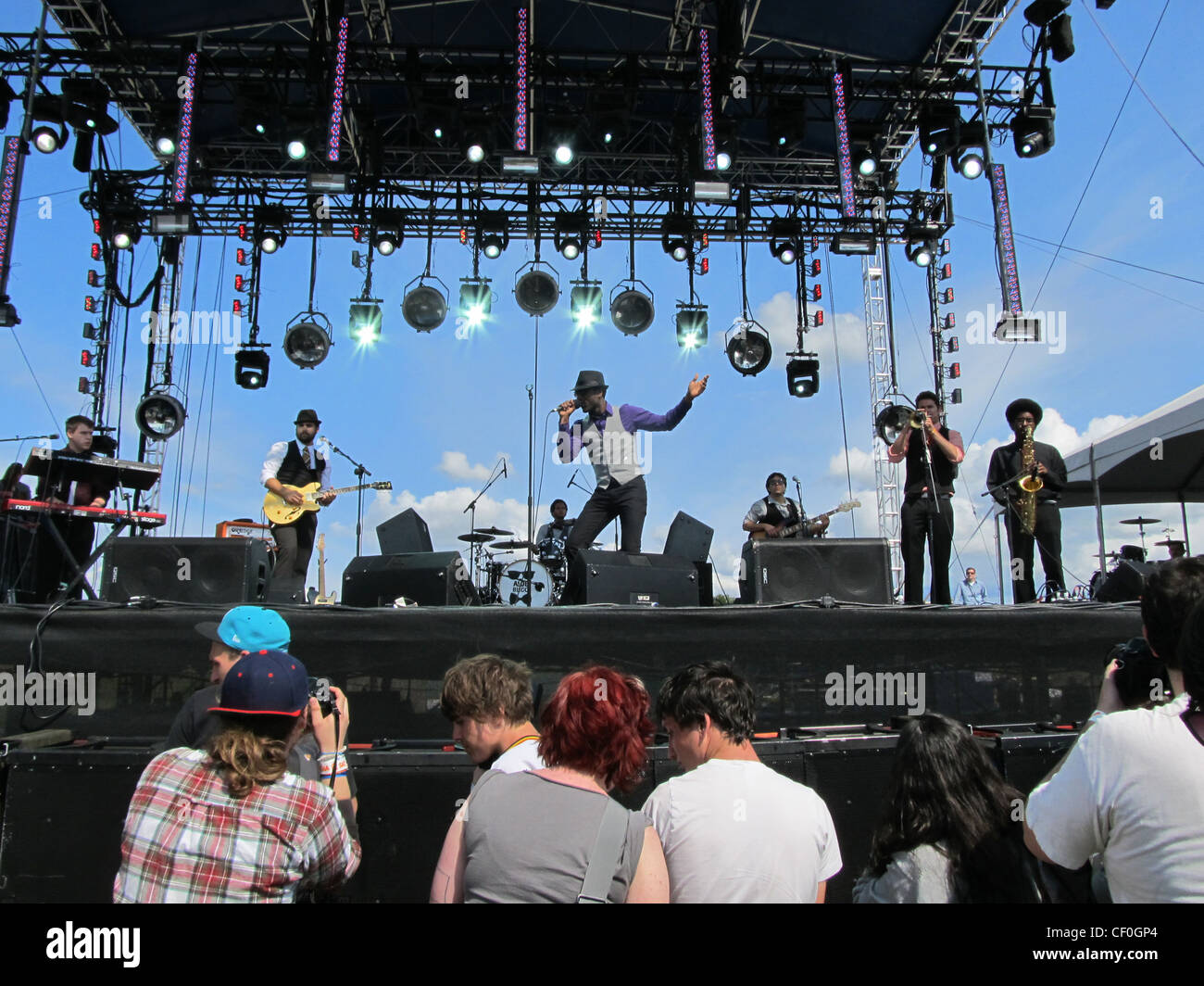 Wheedle's Groove playing at Sasquatch Music Festival, 2011 Stock Photo