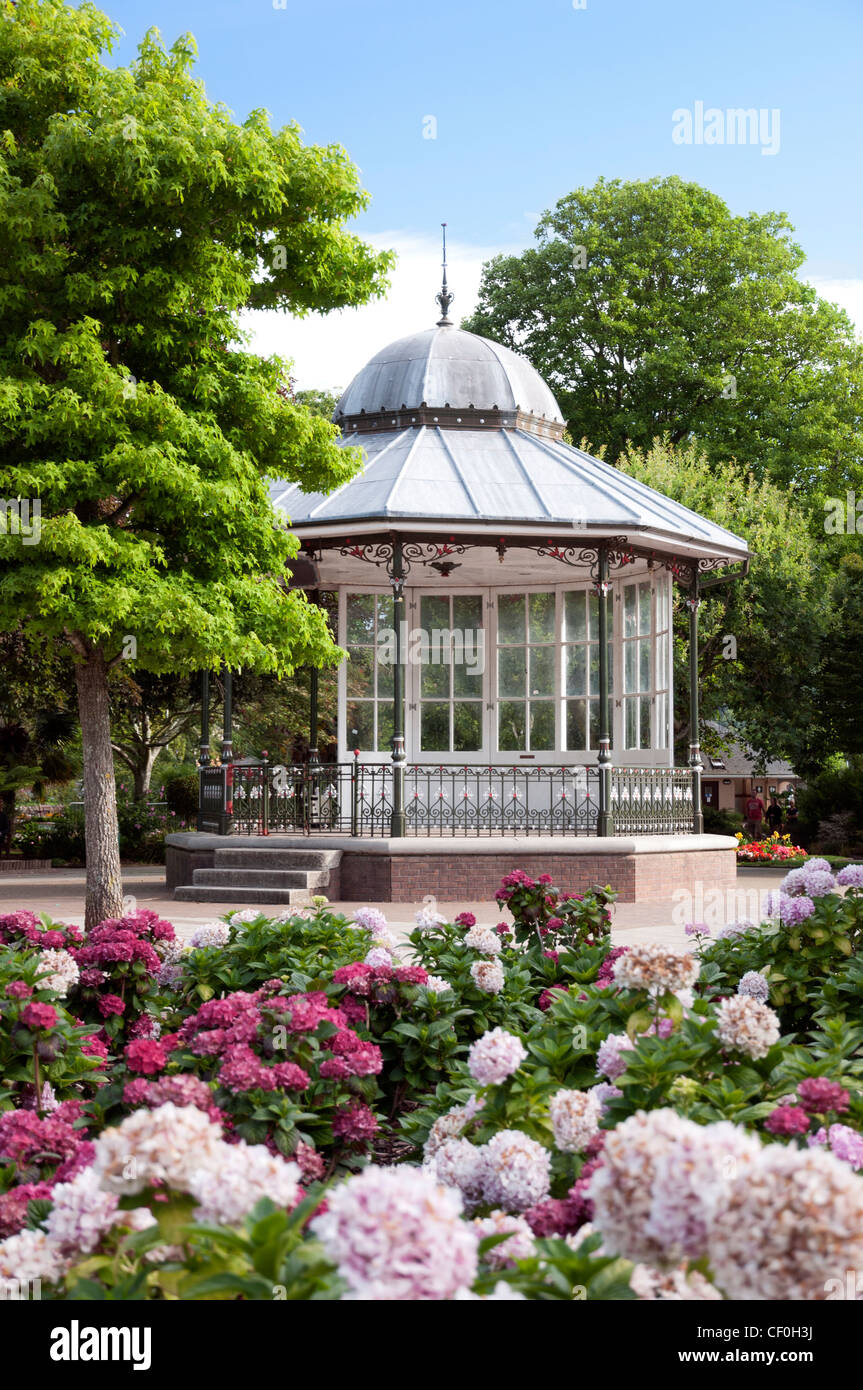 View of the Bandstand in the Royal Avenue Gardens, Dartmouth, Devon