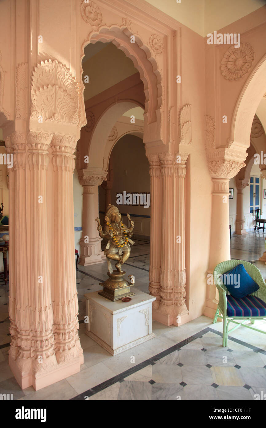 India, Rajasthan, Bikaner, Lalgarh Palace, Stock Photo