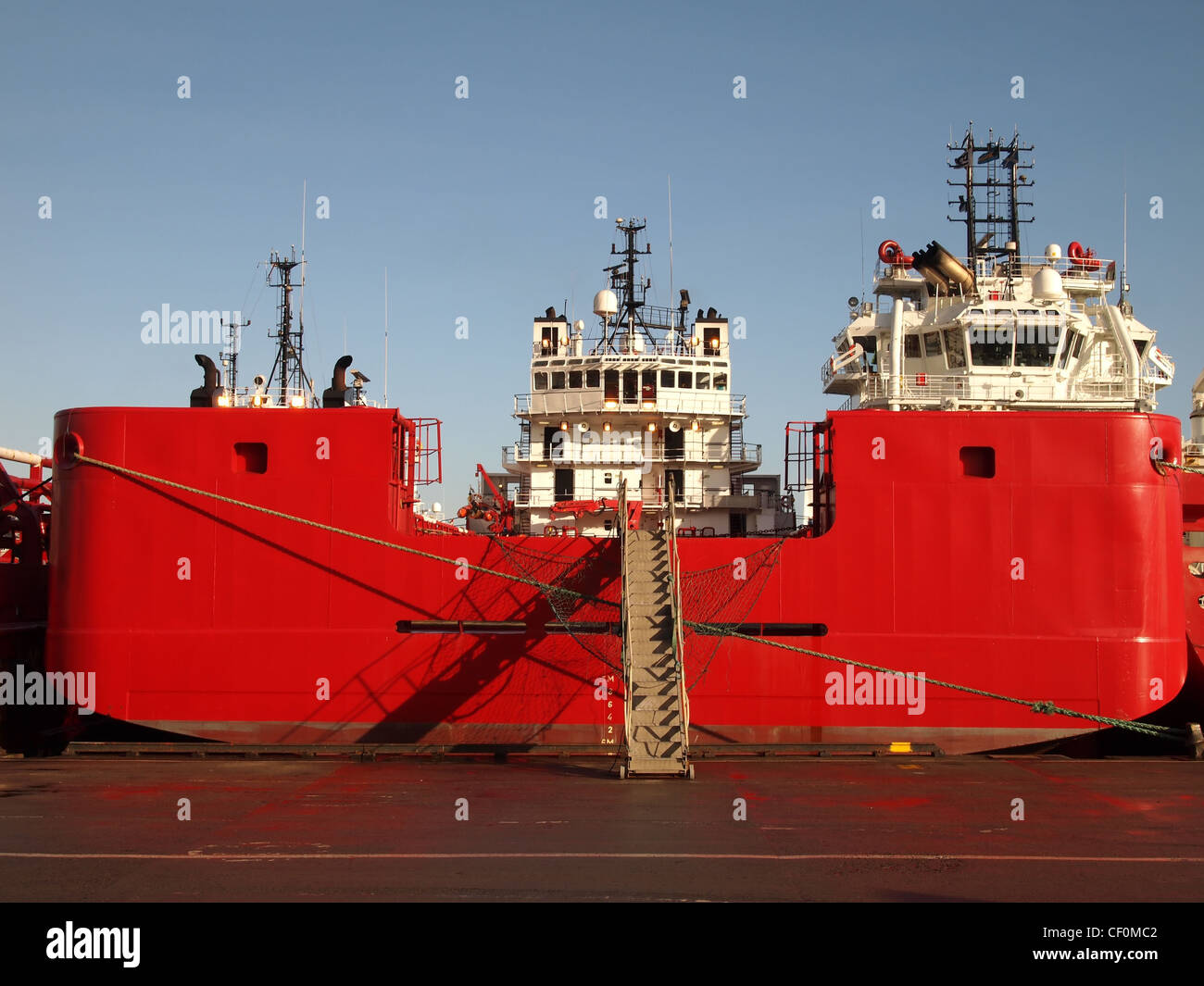 Supply boat stern in Aberdeen Harbour Stock Photo Alamy