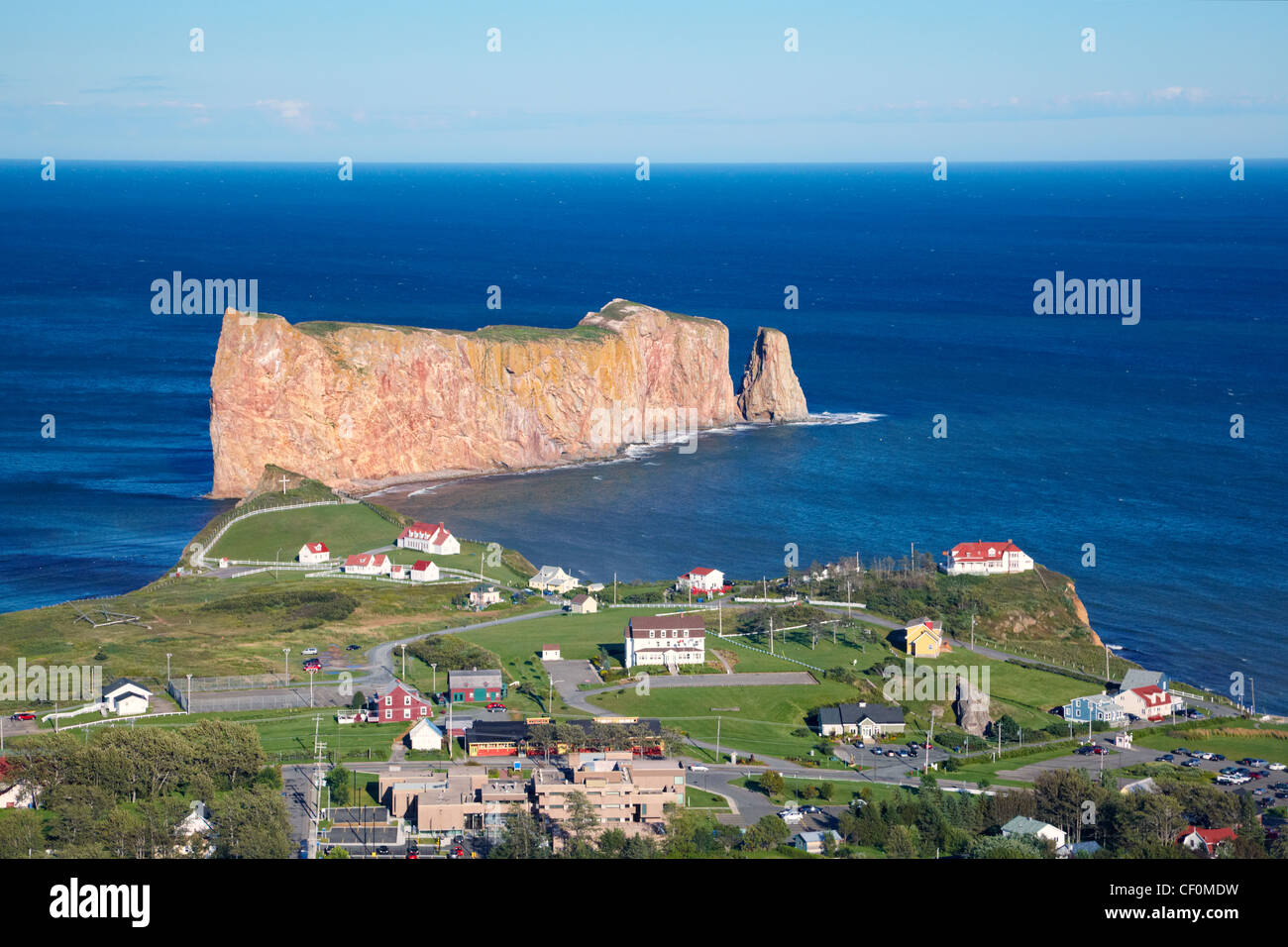 Perce Rock, Perce, Gaspe, Quebec, Canada Stock Photo