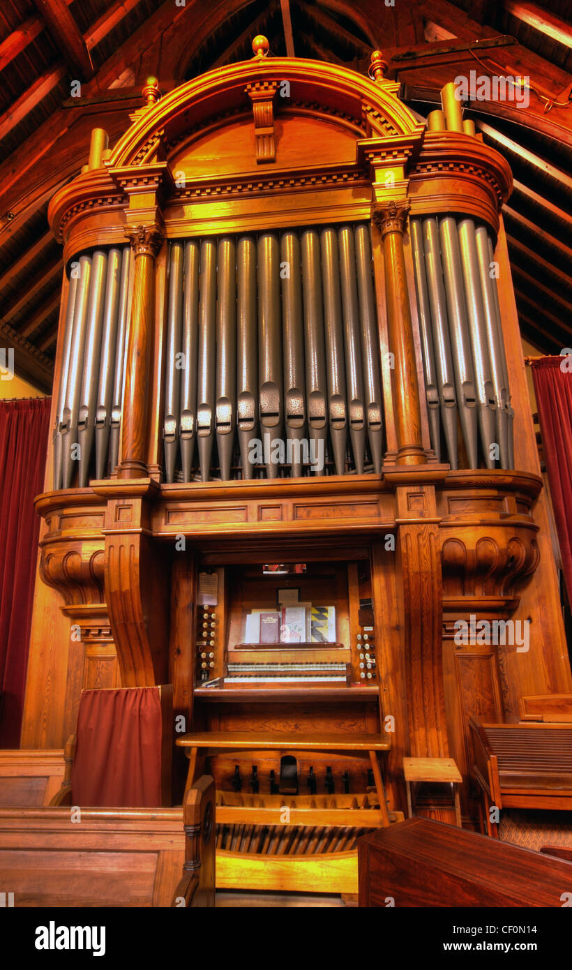 St Wilfrids, Davenham church Organ, Near Northwich, 57 Church St, Davenham, Northwich, Cheshire, England, UK,  CW9 8NF Stock Photo
