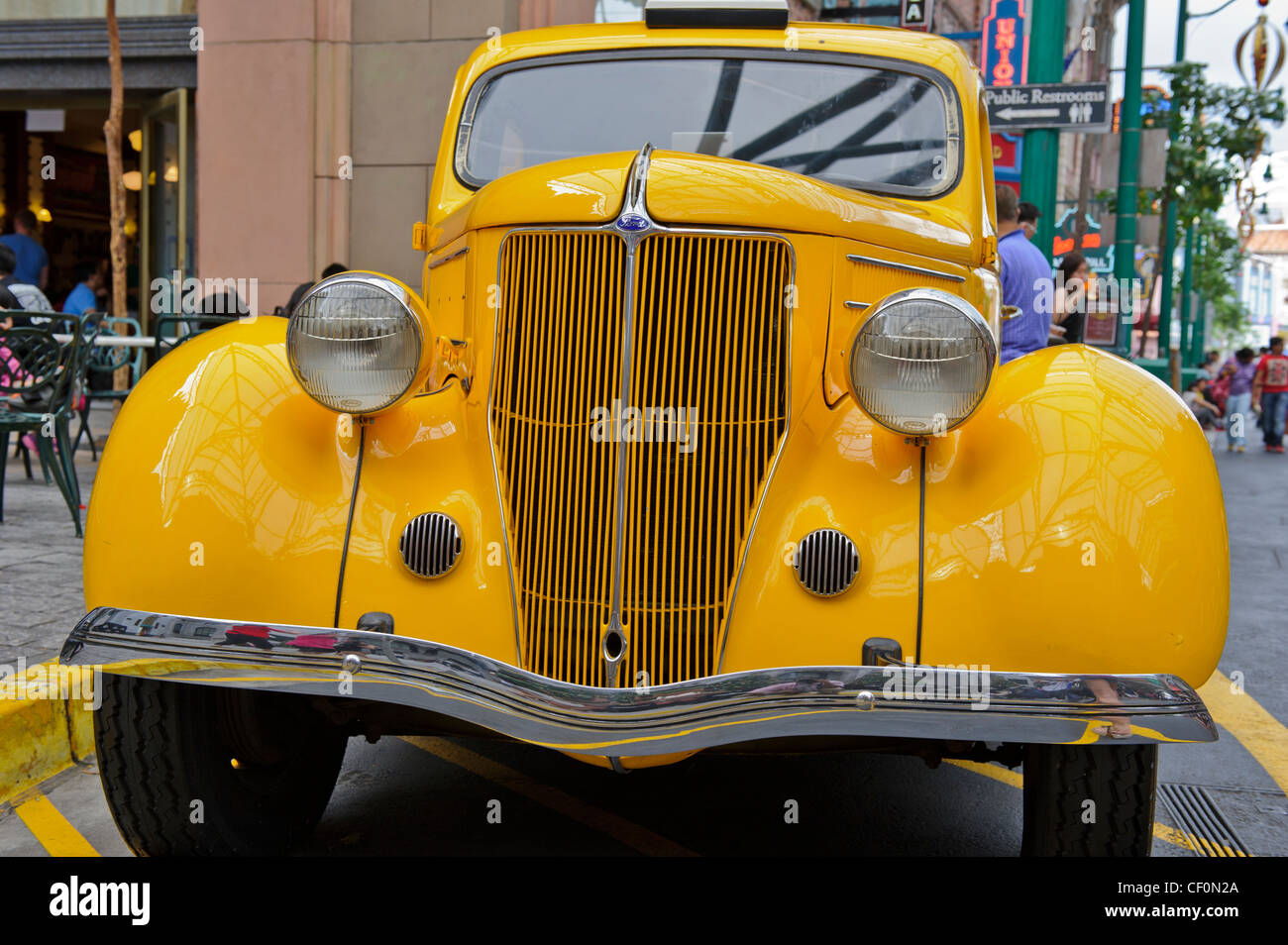 Old movie cars, Universal Studios, Singapore Stock Photo - Alamy