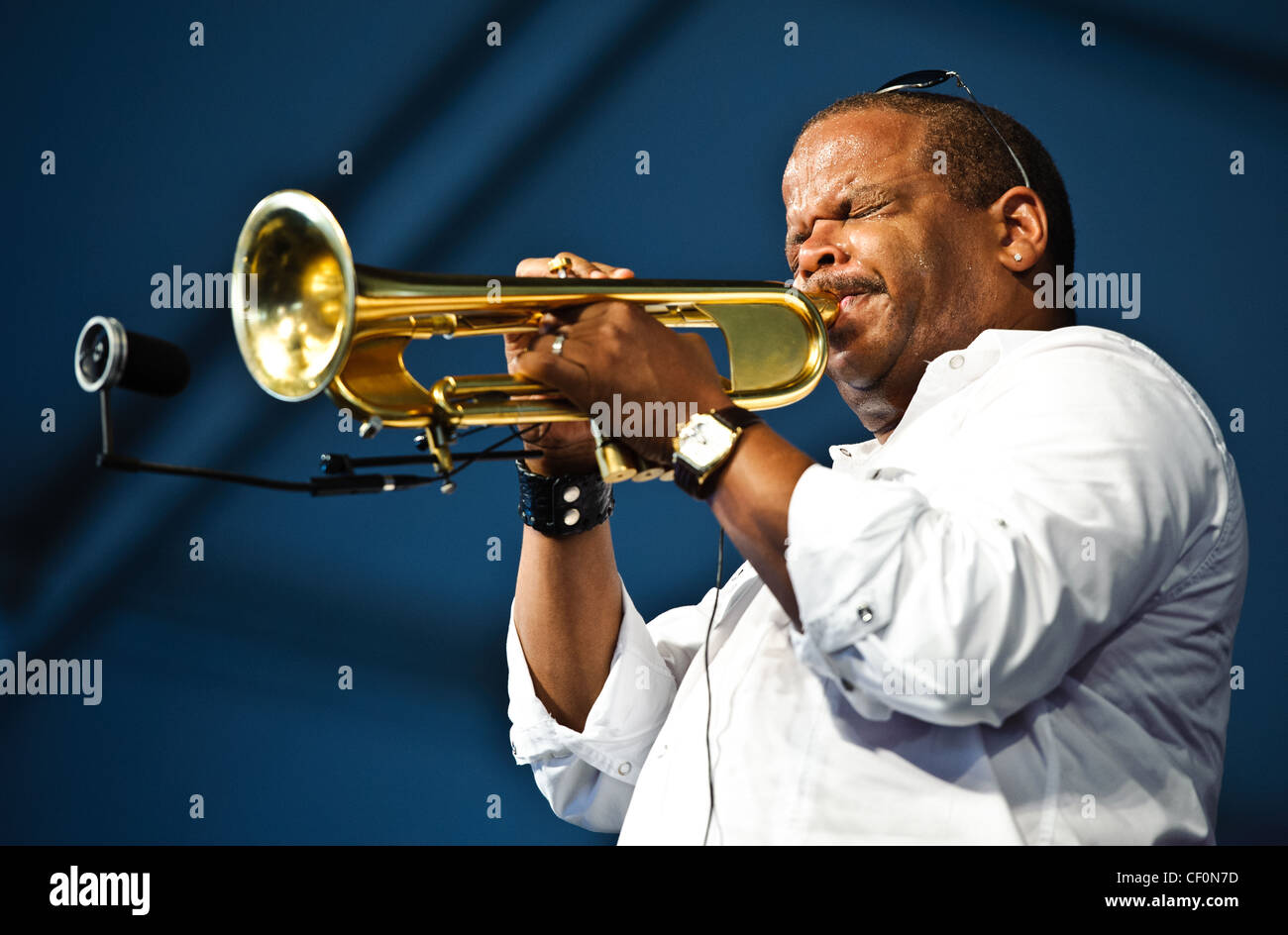 Terence Blanchard's Set at Jazz Fest 2011 in New Orleans, LA on day 3. Stock Photo