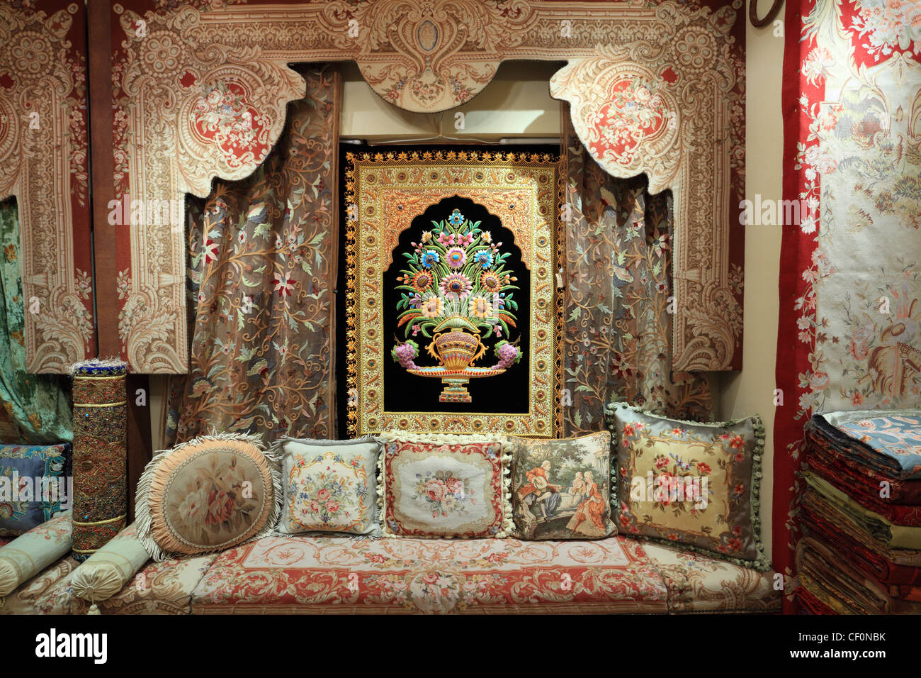 Beautiful Kashmir carpets for sale Stock Photo