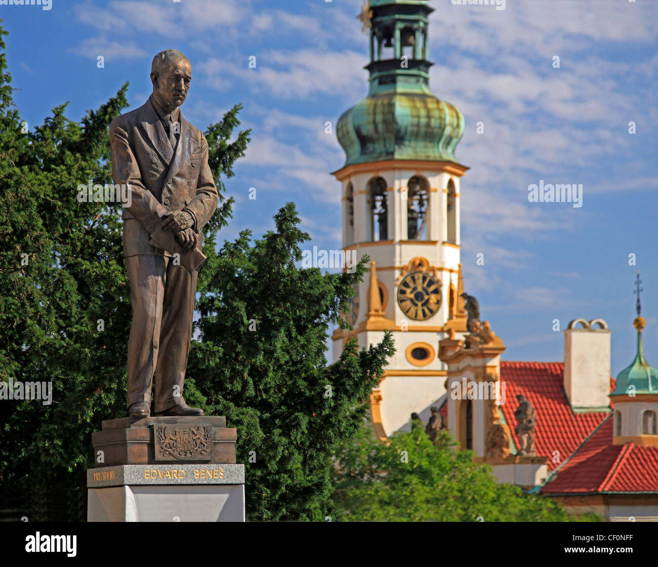 President Edward Benes statue in Prague Stock Photo
