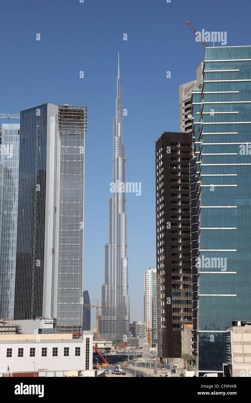 Skyscrapers in Dubai, United Arab Emirates Stock Photo