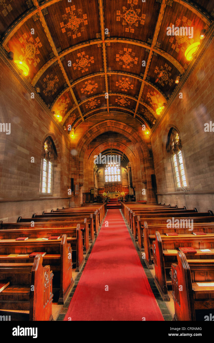 Walton St John Evangelist Church interior Warrington Stock Photo