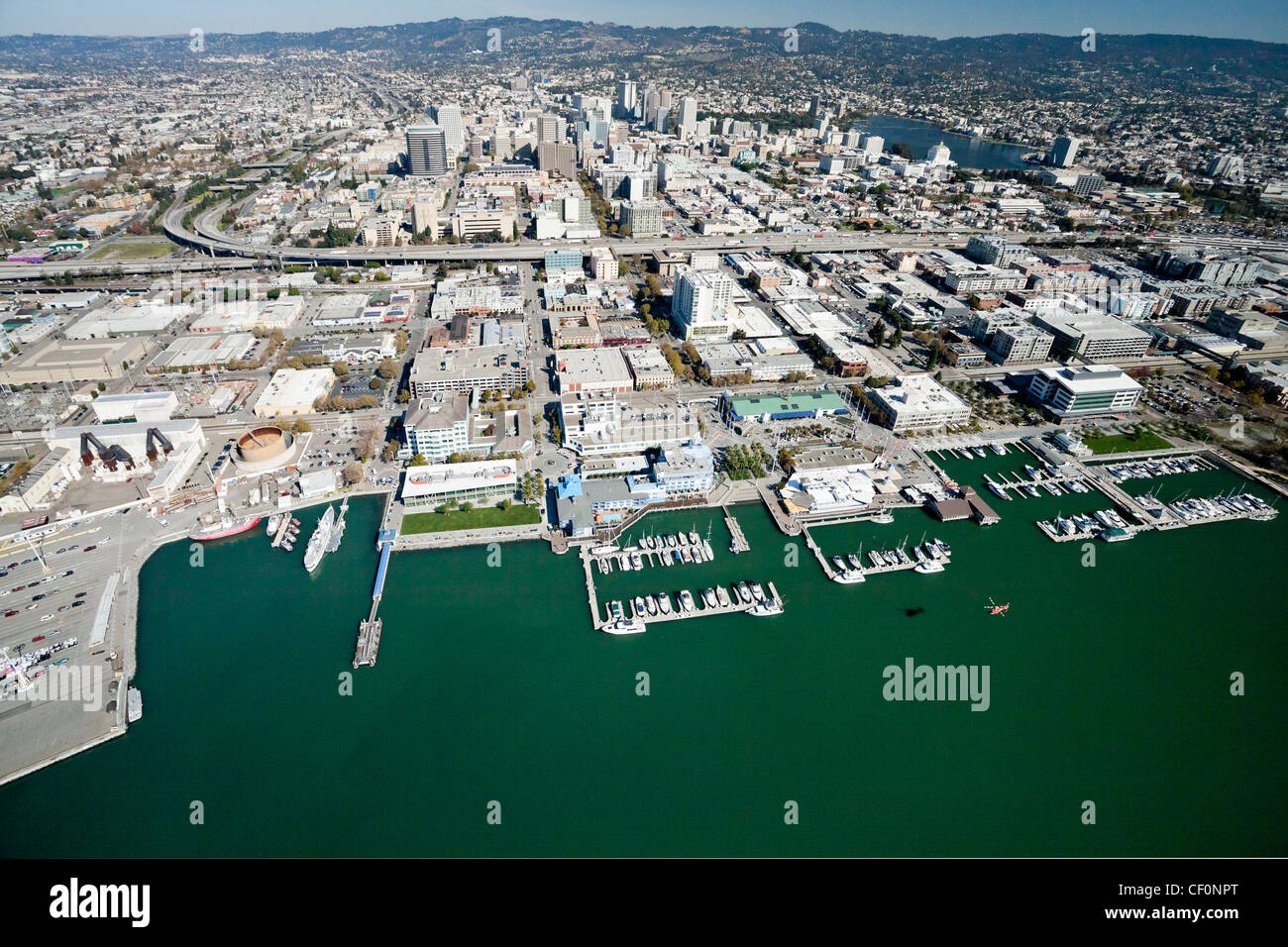 The Oakland City and the Downtown Stock Photo