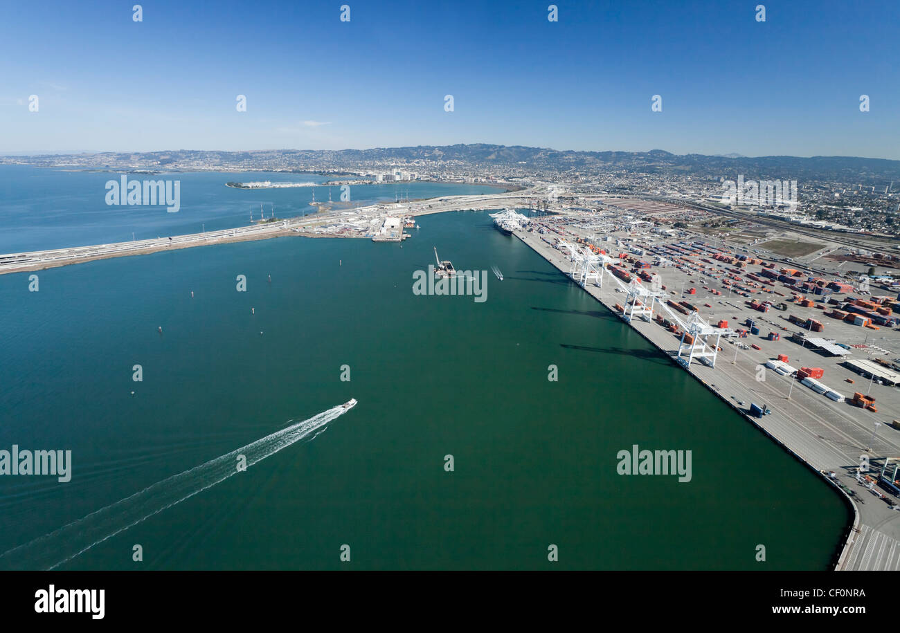 The Oakland Outer Harbor aerial view Stock Photo